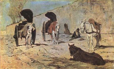 Giovanni Segantini Roman Carts (mk09) oil painting picture